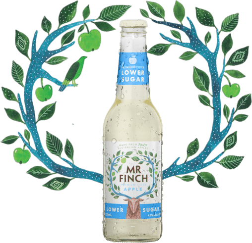Mr. Finch apple cider lower sugar bottle